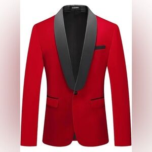 NWT  men’s red velvet  blazer